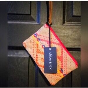 Chloe And lex Wristlet wallet pouch Boho Festival tribal colorful new